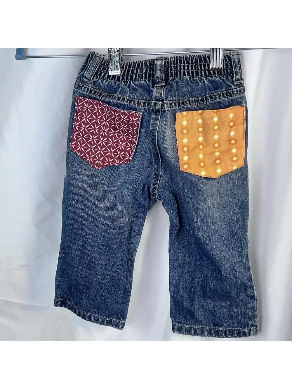 Old Navy Jeans, Unisex Size 12-18 Months, Blue, Denim, Embroidered Turkey, Fall
